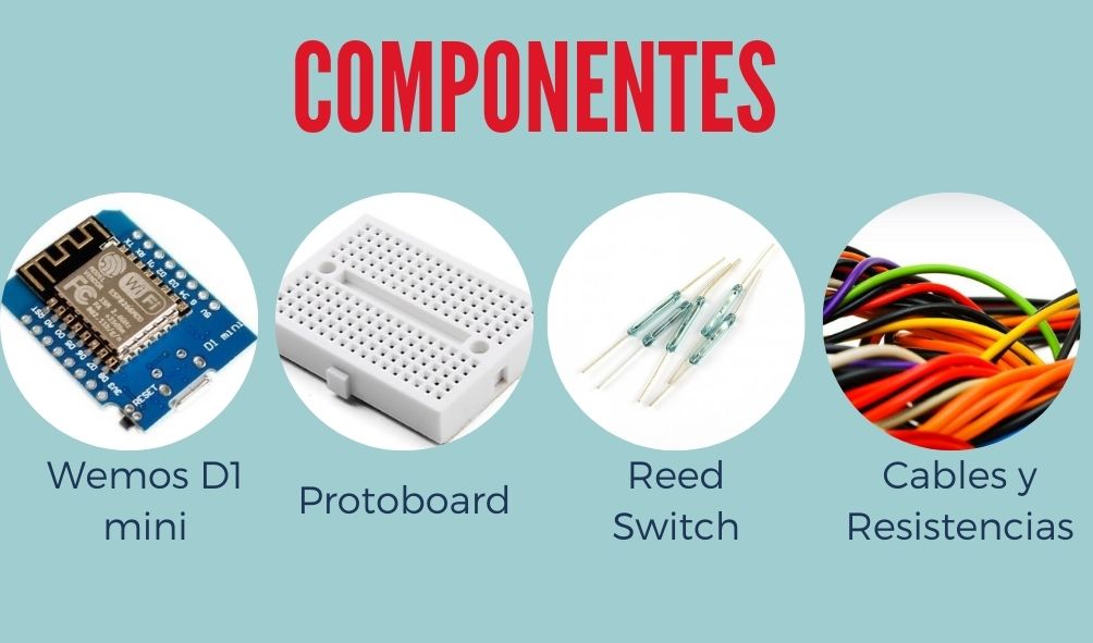 Componentes utilizados para construir el dispositivo